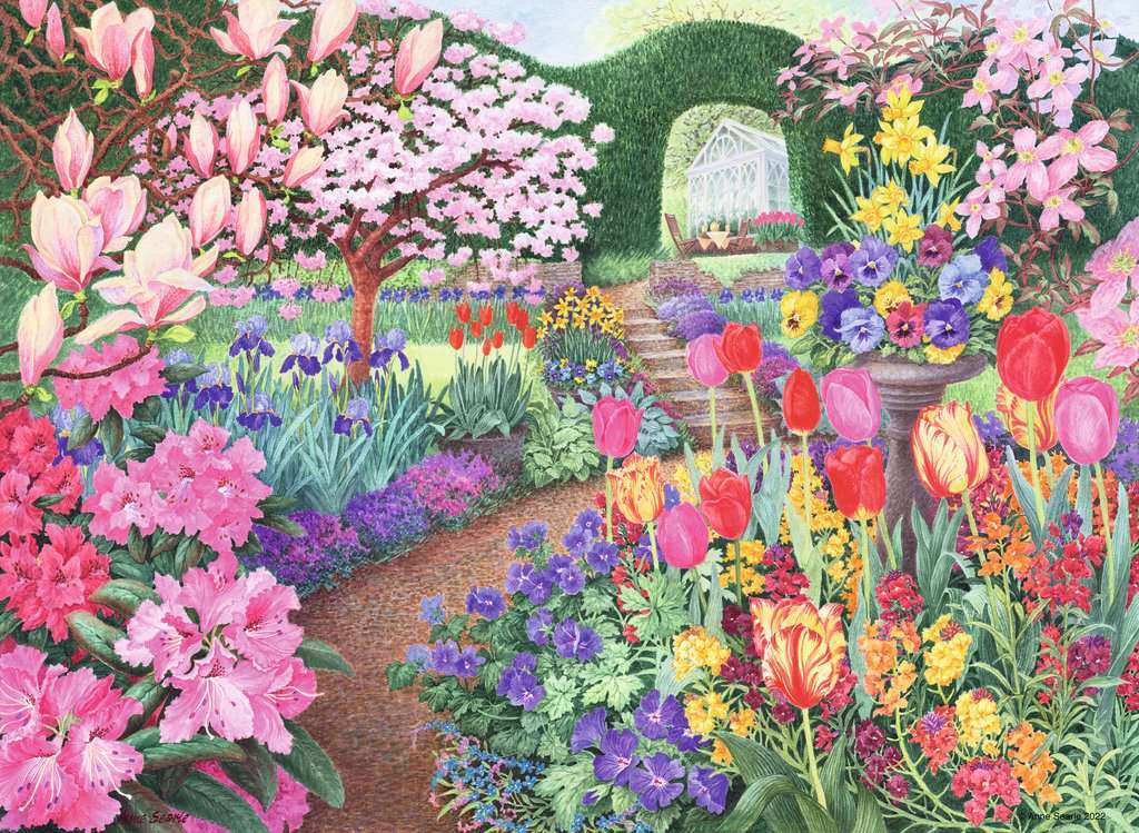 Happy Days No. 4 Glorious Gardens 4 x 500 Piece Puzzle
