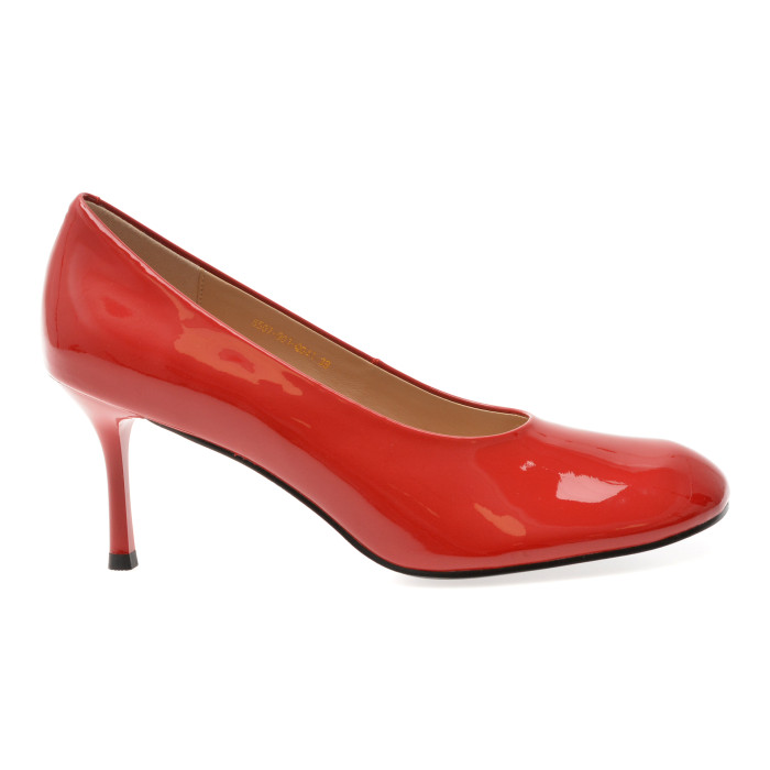 Pantofi eleganti EPICA rosii, 5507, din piele naturala lacuita