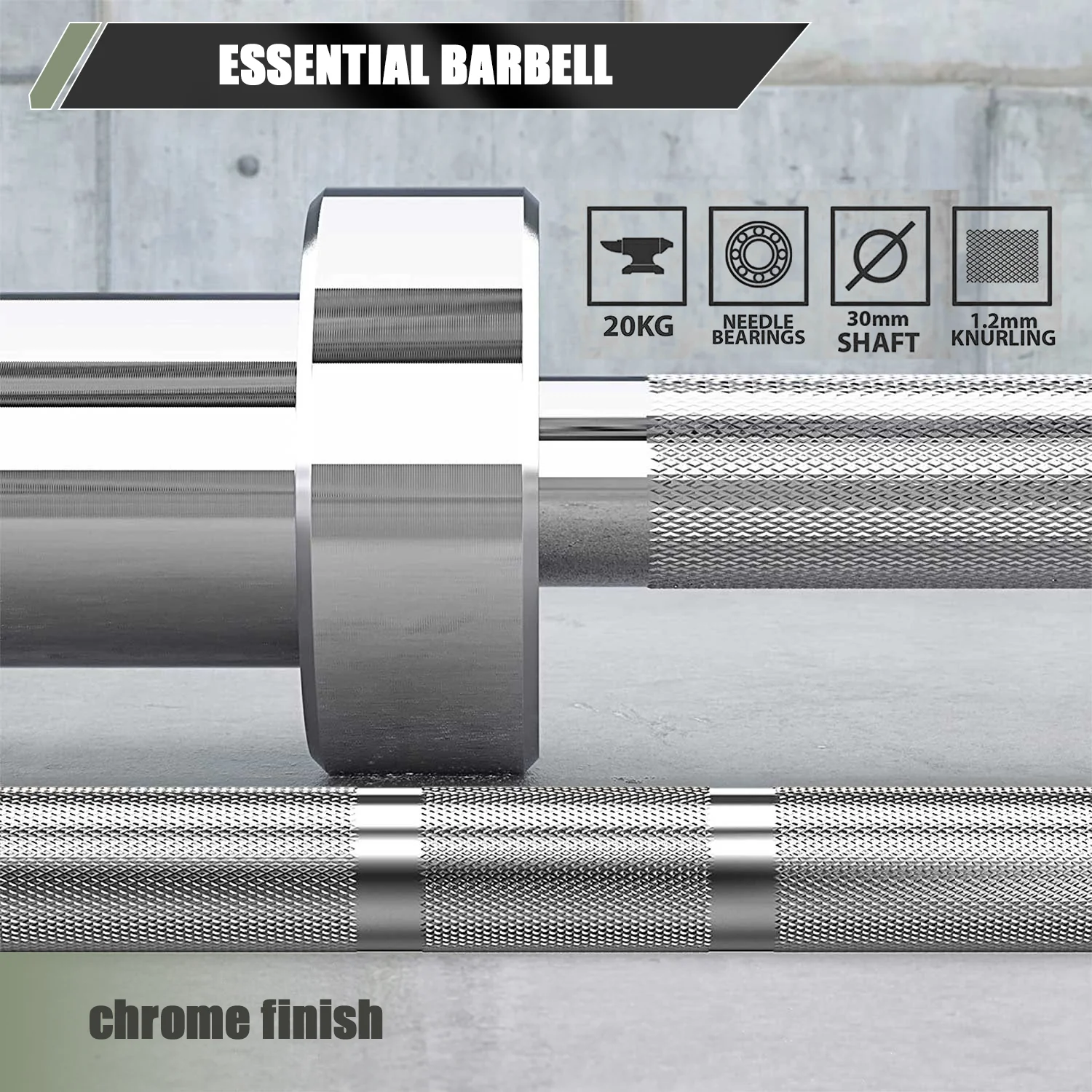 Major Fitness 7ft 20kg Home Gym Barbell