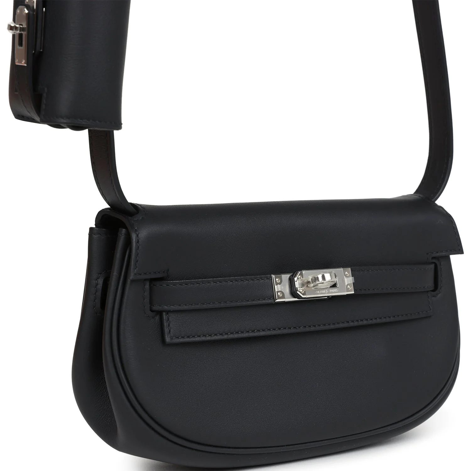 Hermes Kelly Moove Black Swift Palladium Hardware