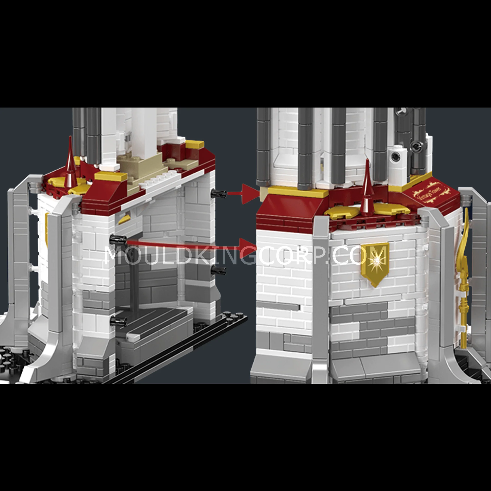 Mould King 16055 Medieval Lighthouse Building Set | 2,199 Pcs