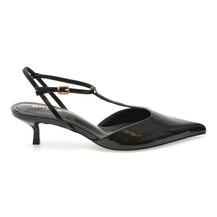 Pantofi eleganti GRYXX negri, 82946, din piele naturala lacuita