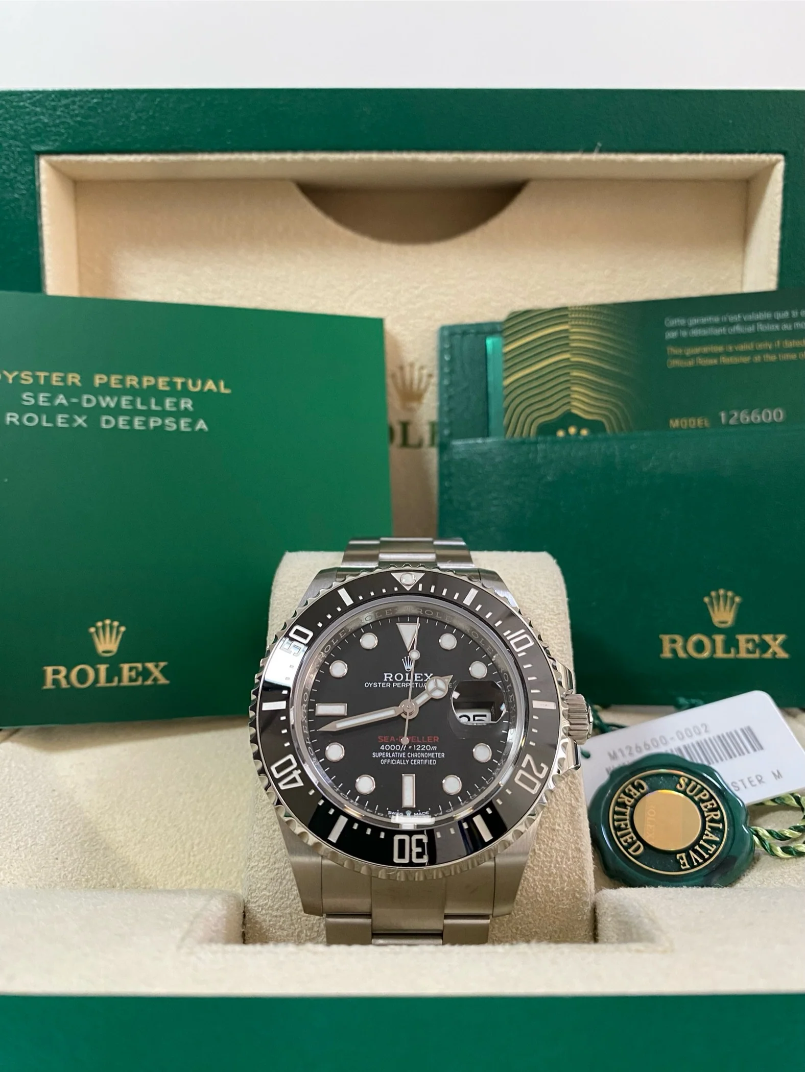 Rolex Steel Sea-Dweller 43mm - 2024 - Black Dial - 126600 *FULL SET*