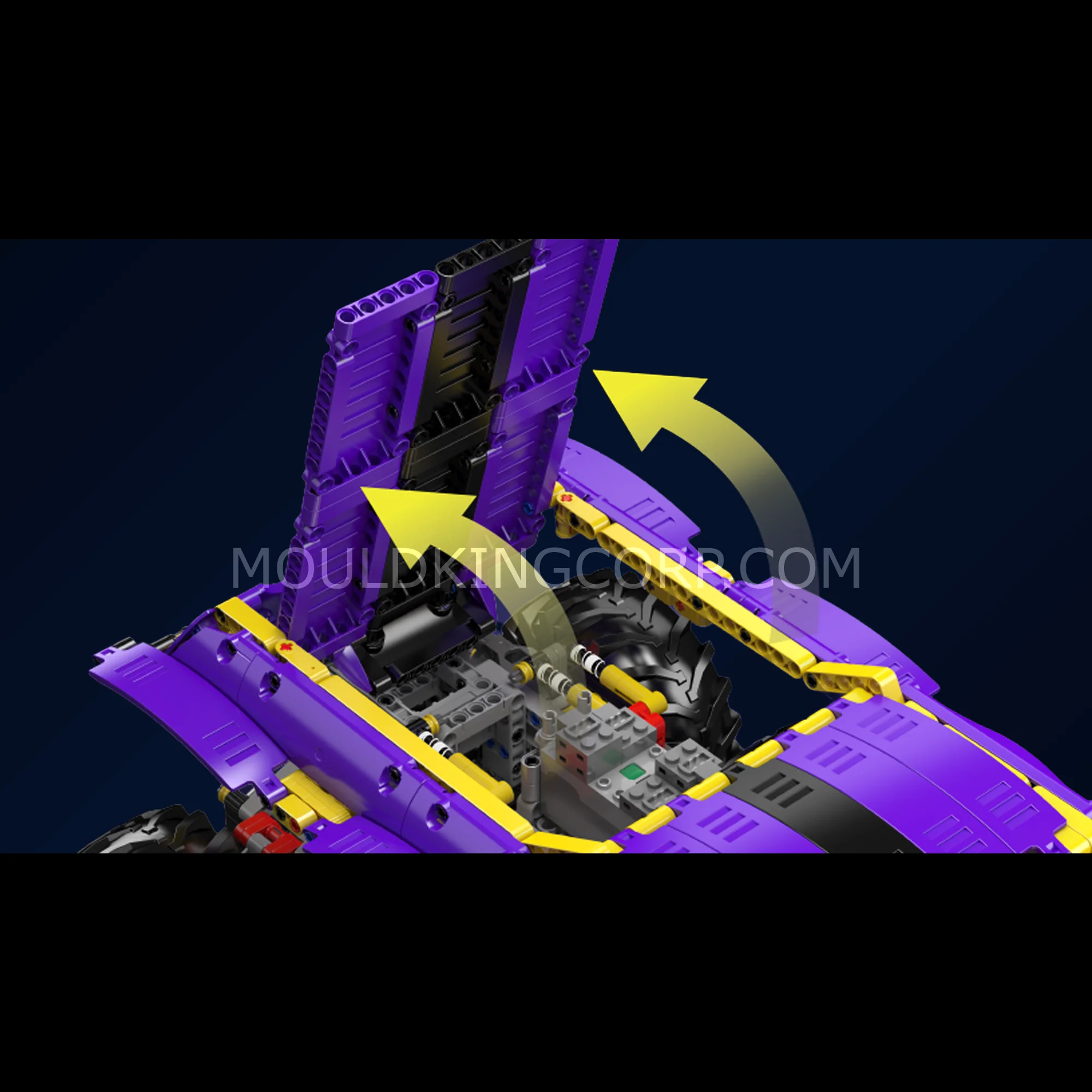 Mould King 18009 Purple Gold Tiger 6x6 Climbing Truck RC Building Set | 2,014 Pcs