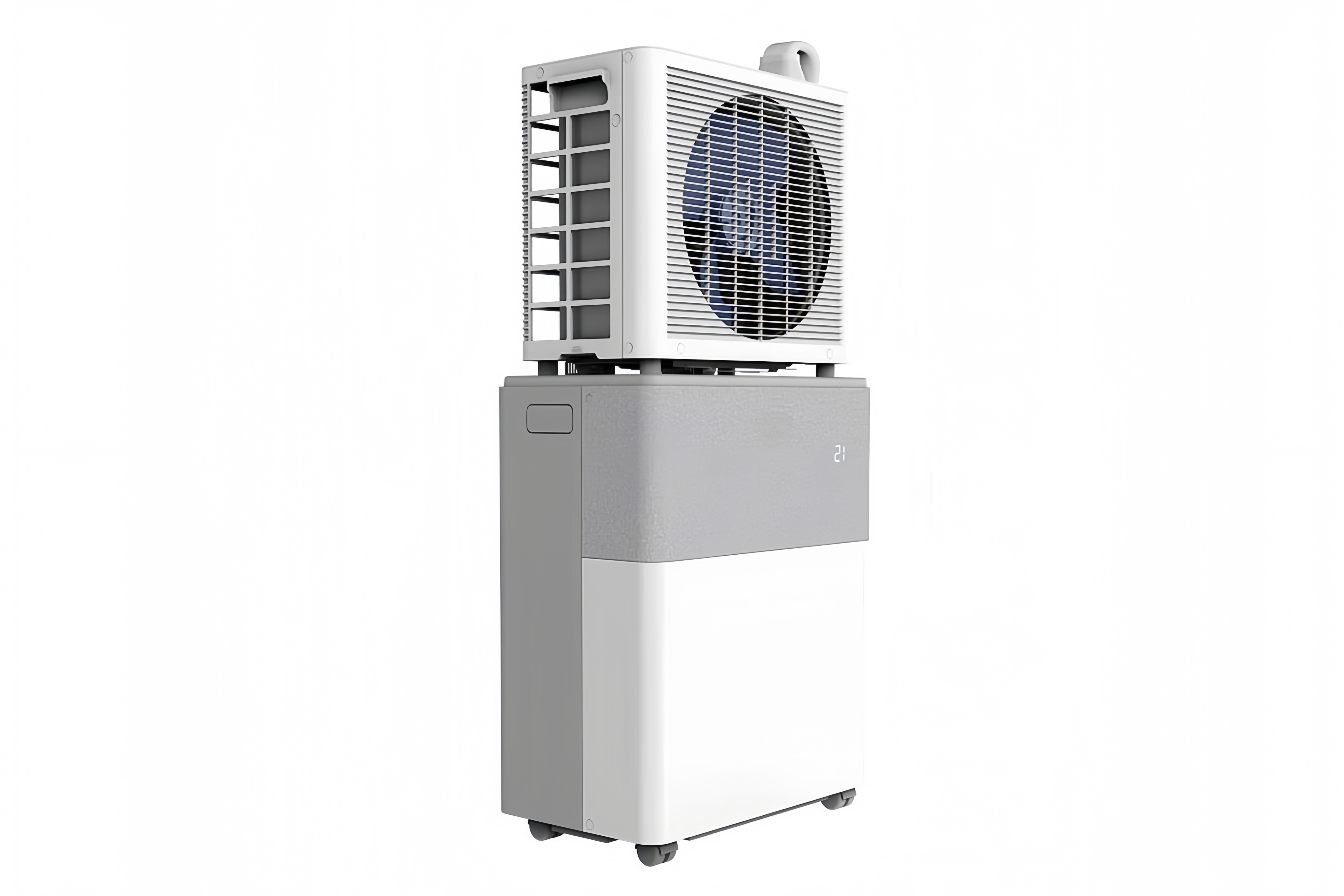 PortaSplit-E Mobile Klimaanlage,Kühlen A++/Heizen A+, 12000 BTU 3,5kW,Mini-Split-Klimaanlage, Farbe Pfirsich,für Räume bis zu 42 m² / 105 m³, nur 39 dB(A) im Silent-Modus [Energieklasse A++]（Die Montagehalterung wird mitgeliefert.）