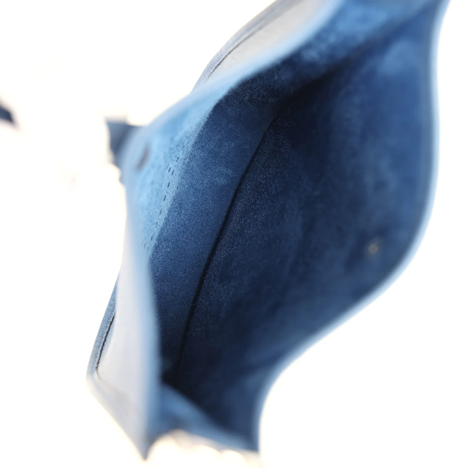 Hermes Evelyne TPM Bleu Tie Clemence Palladium Hardware