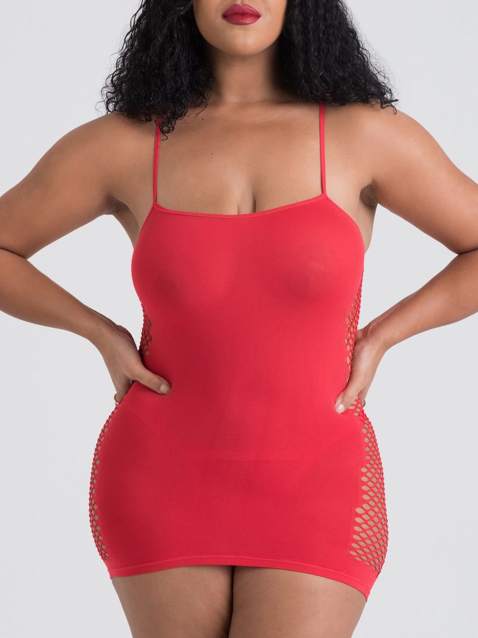Lovehoney Plus Size Hourglass Red Mini Dress