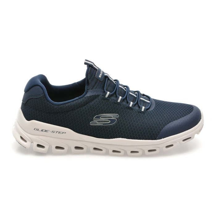 Pantofi sport SKECHERS bleumarin, GLIDE-STEP, din material textil