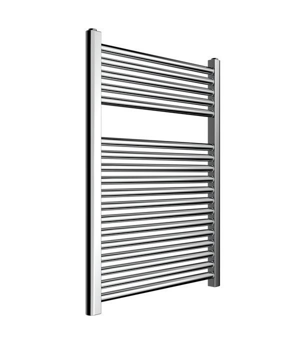 Handtuchheizkörper Badheizkörper Edelstahl weiss Rundrohre Mod. Monica H 100x77 cm