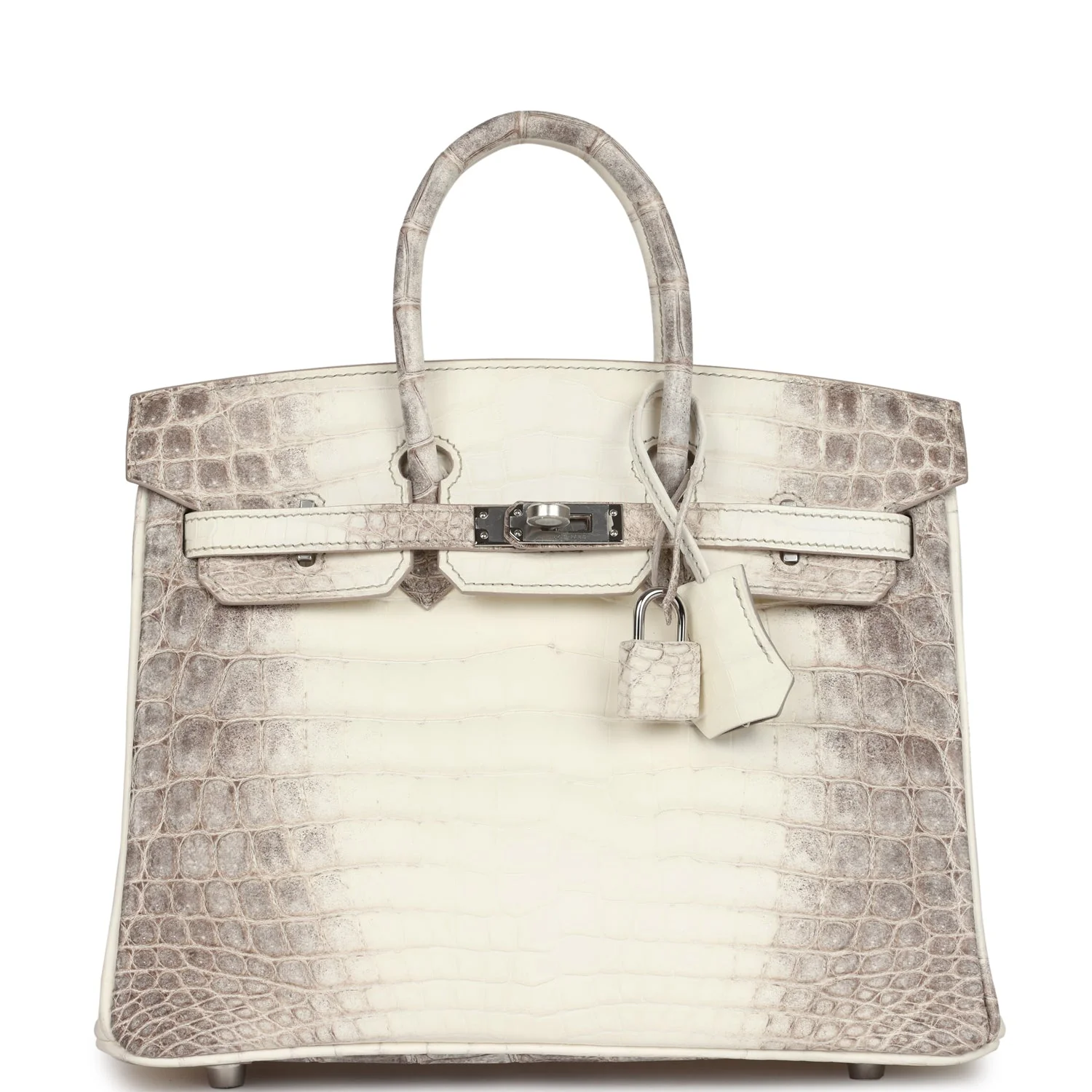 Hermes Birkin 25 Himalaya Niloticus Crocodile Palladium Hardware