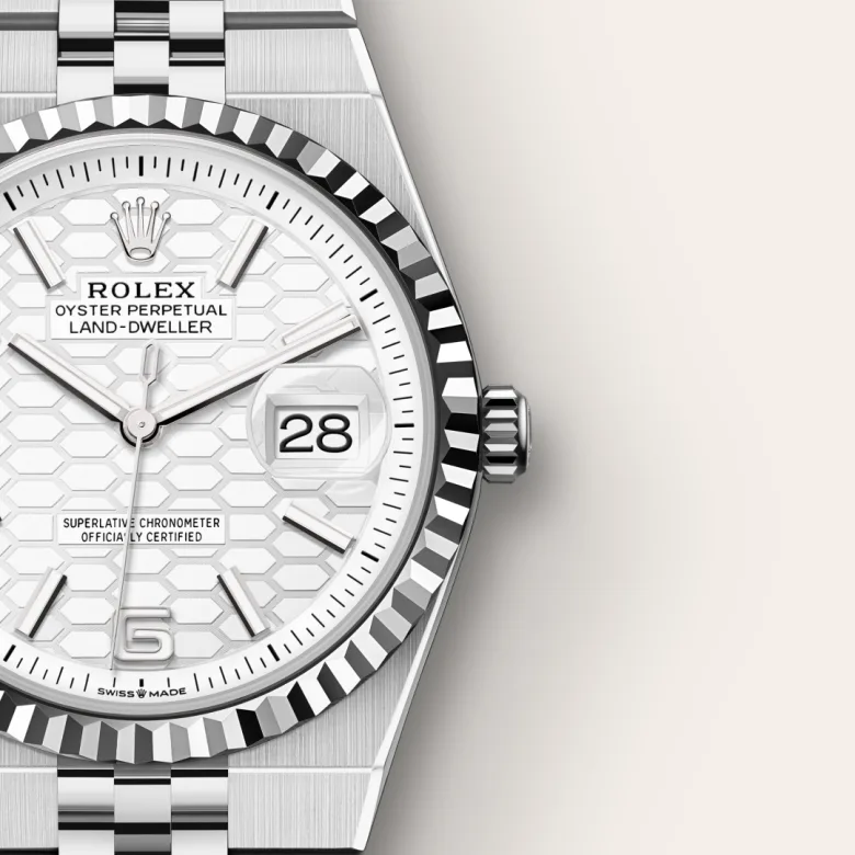 Rolex Land-Dweller 36 Oyster, 36 mm, Oystersteel and white gold M127234-0001