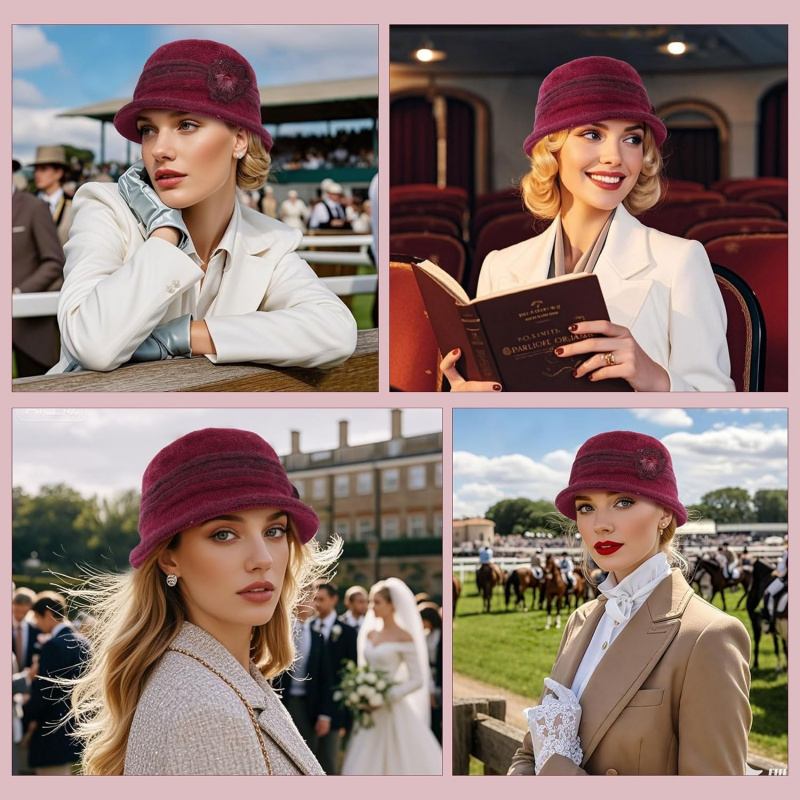 Fashion Women Flower Cloche Caps