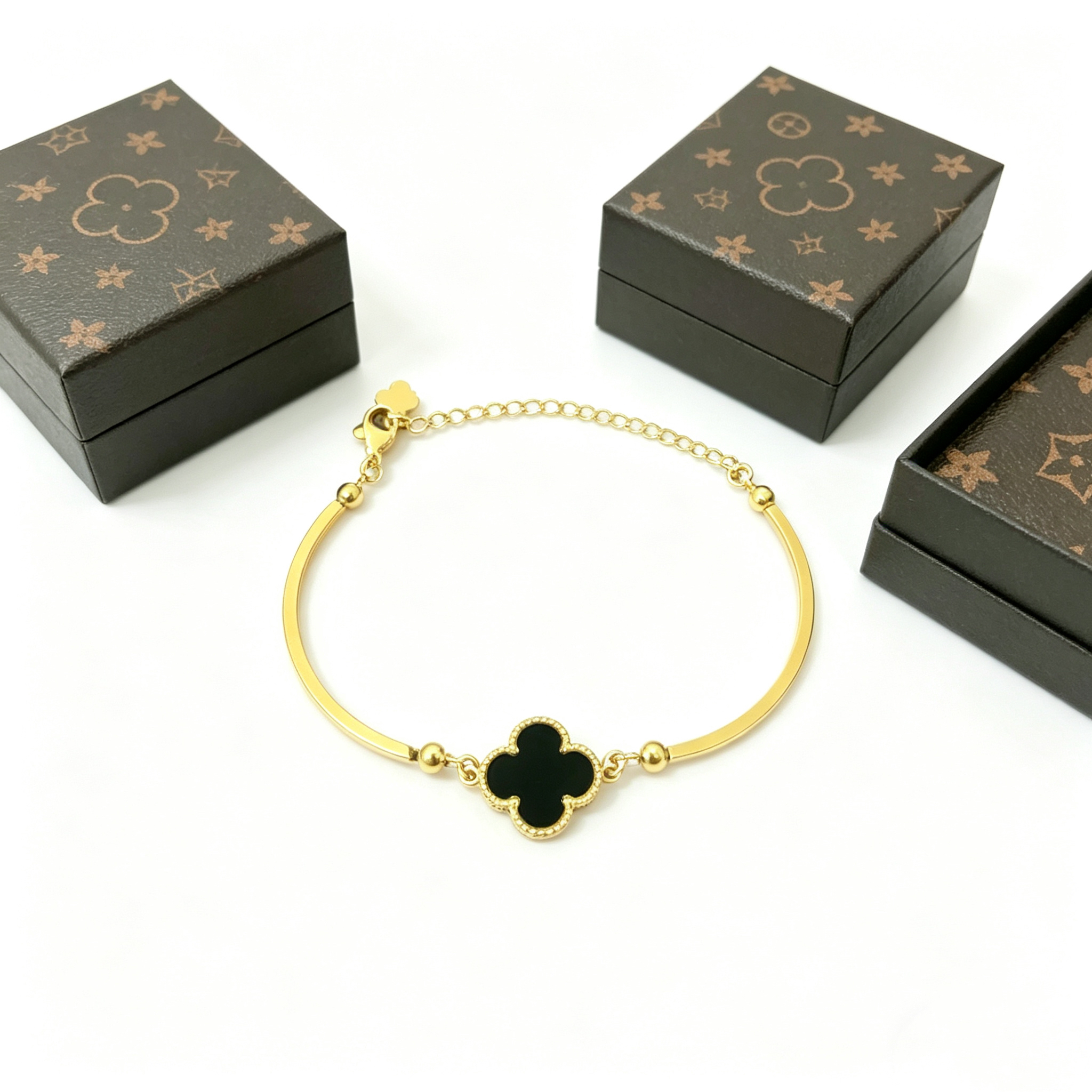 S—Single Flower Metal Bracelet