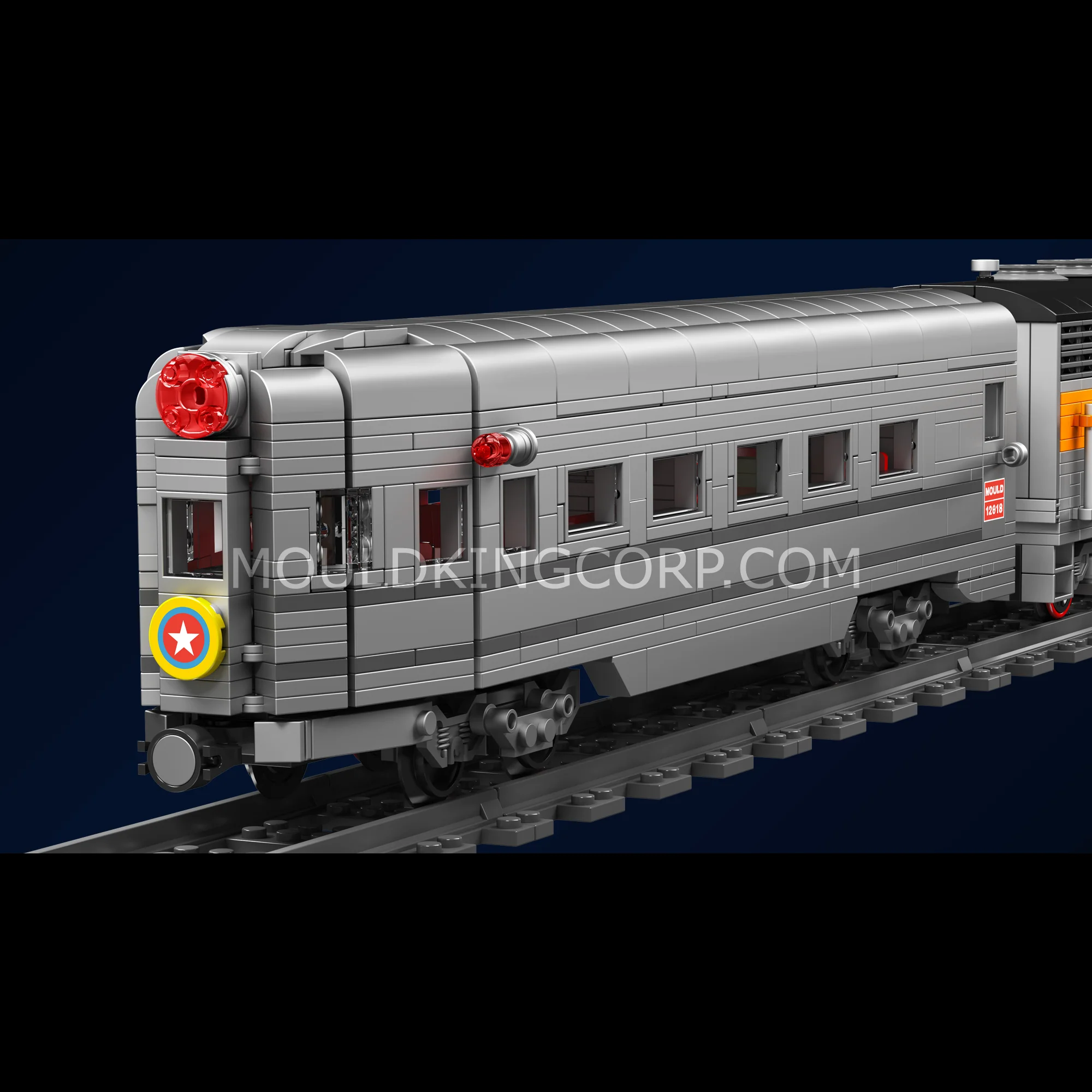 Mould King 12018 USA EMD F7 WP Diesel Locomotive | 1,541 Pcs