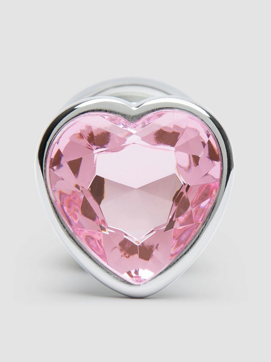 Lovehoney Jewelled Heart Metal Large Butt Plug 3.5 Inch
