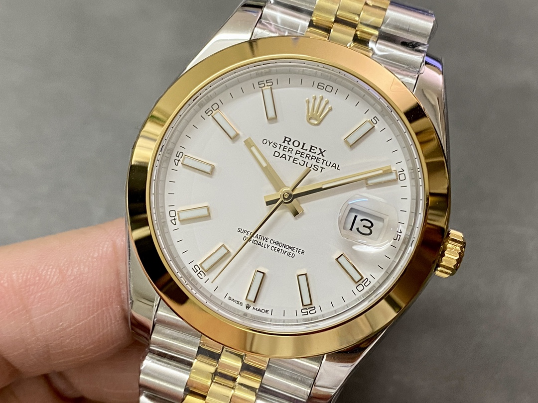 Rolex Datejust 41 m126303 0015 Two Tone White Dial Men's Watch