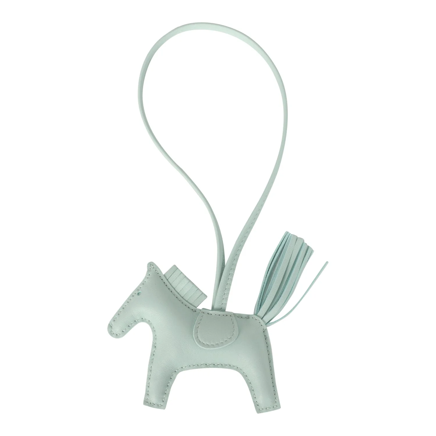 Hermes Rodeo Bag Charm PM Vert Peppermint Milo Lambskin