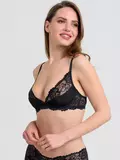 Lovehoney Flirty Underwired Plunge Bra Black