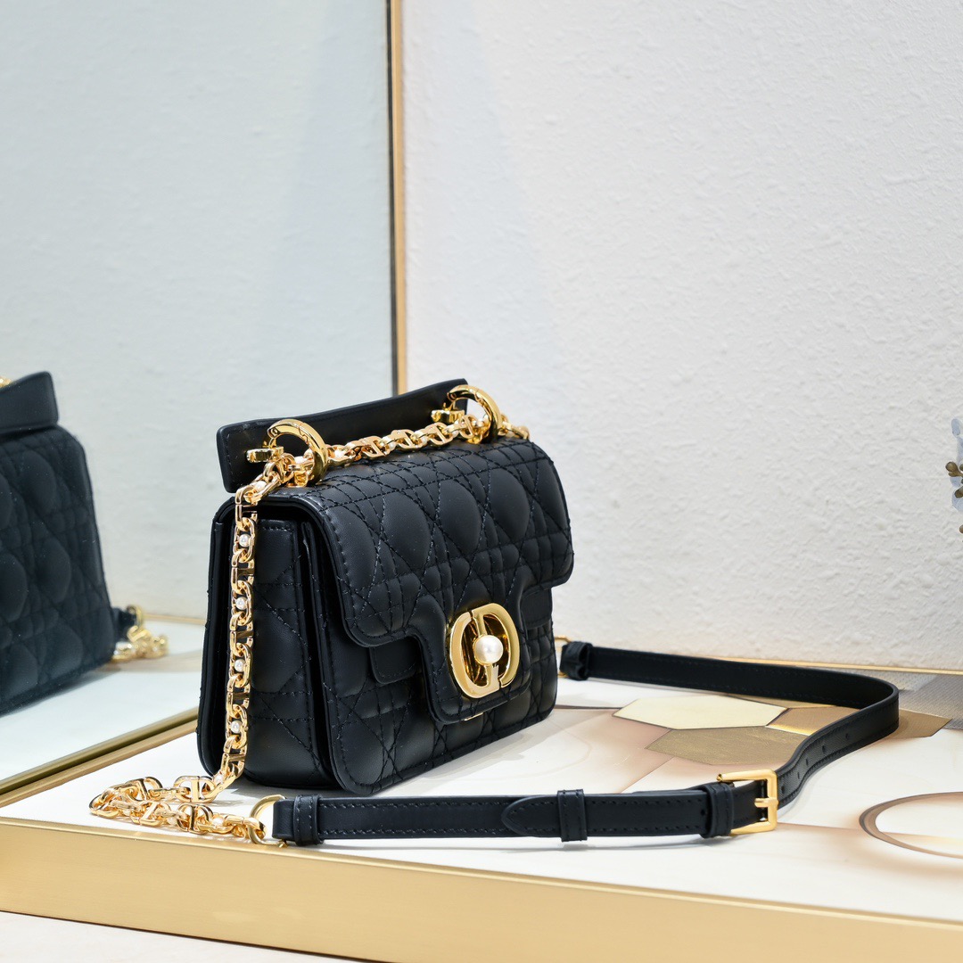 Dior Mini Dior Jolie Top Handle Women Shoulder Bags 19*12*6cm