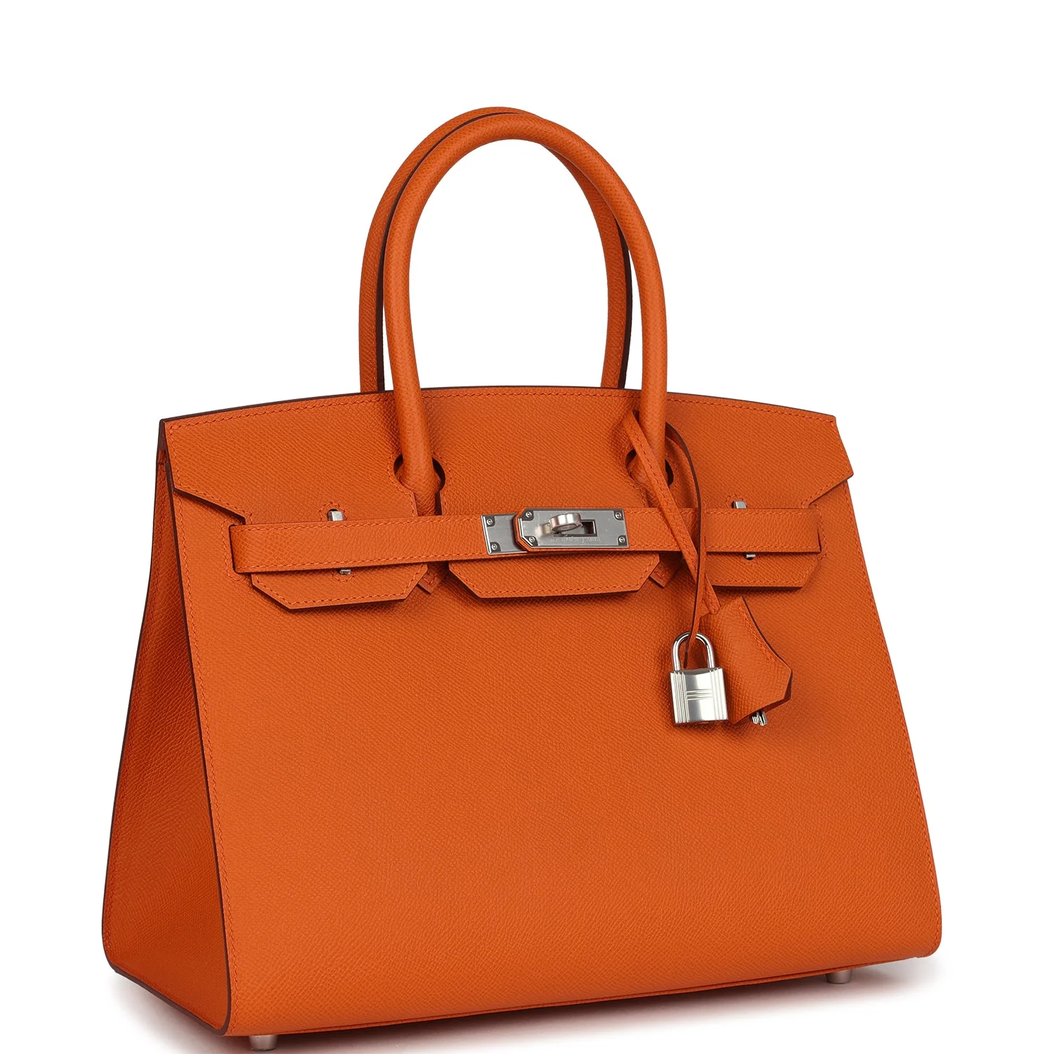 Hermes Birkin Sellier 30 Orange Epsom Palladium Hardware