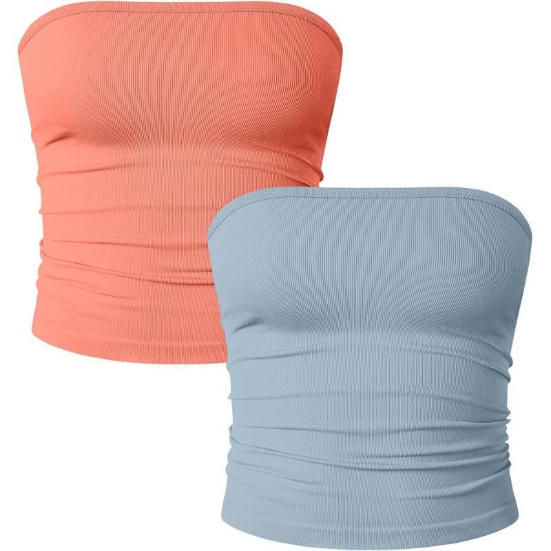 AURETOP Women's 2 Piece Tube Tops Strapless