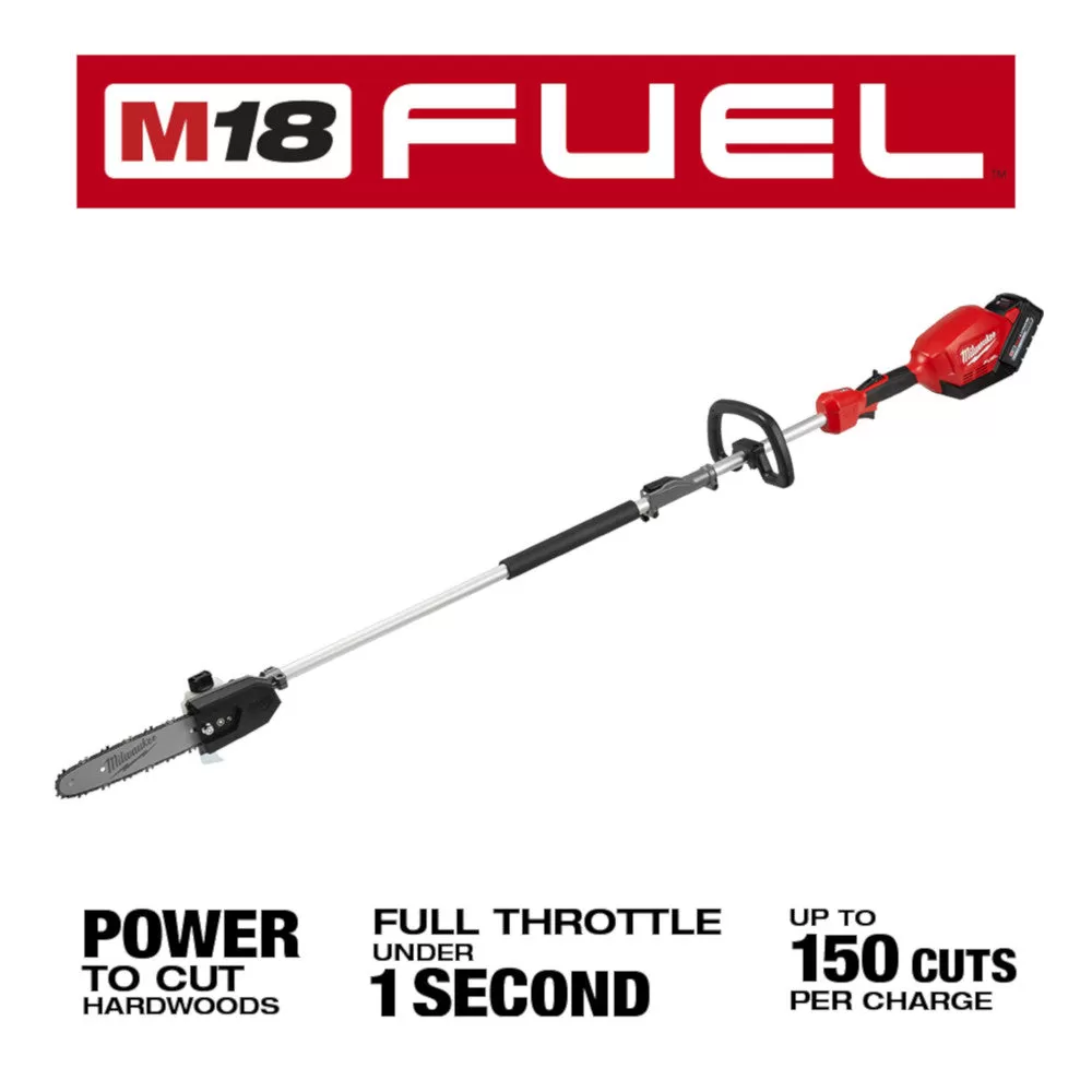Milwaukee 2825-21PS M18 FUEL 18V 10-Inch QUIK-LOK Cordless Pole Saw Kit