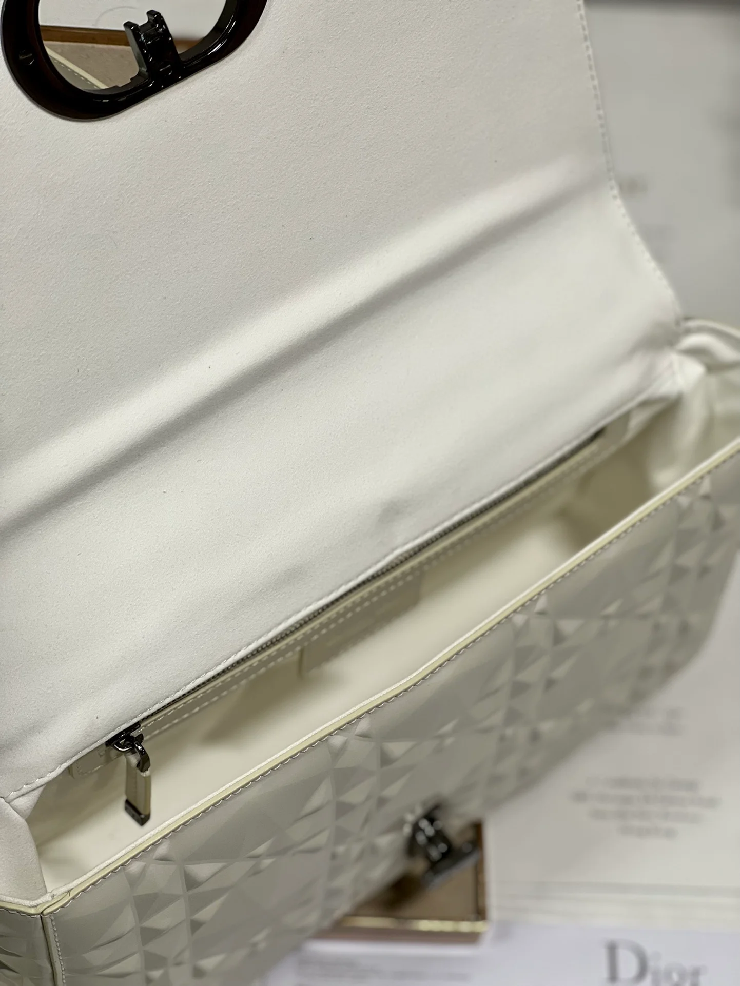 Large Caro Bag White/Black For Women 11.5in/29cm