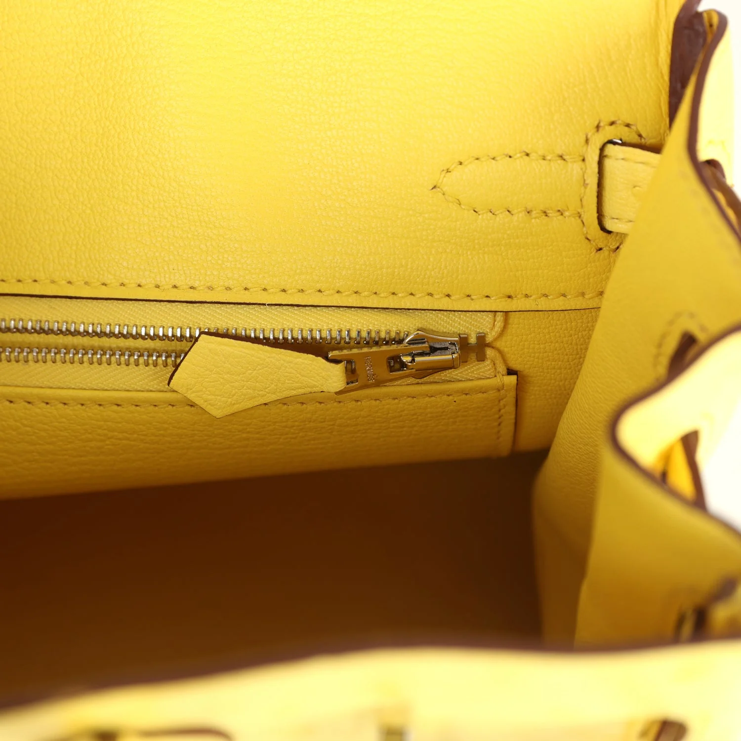 Hermes Birkin 25 Jaune Citron Ostrich Palladium Hardware