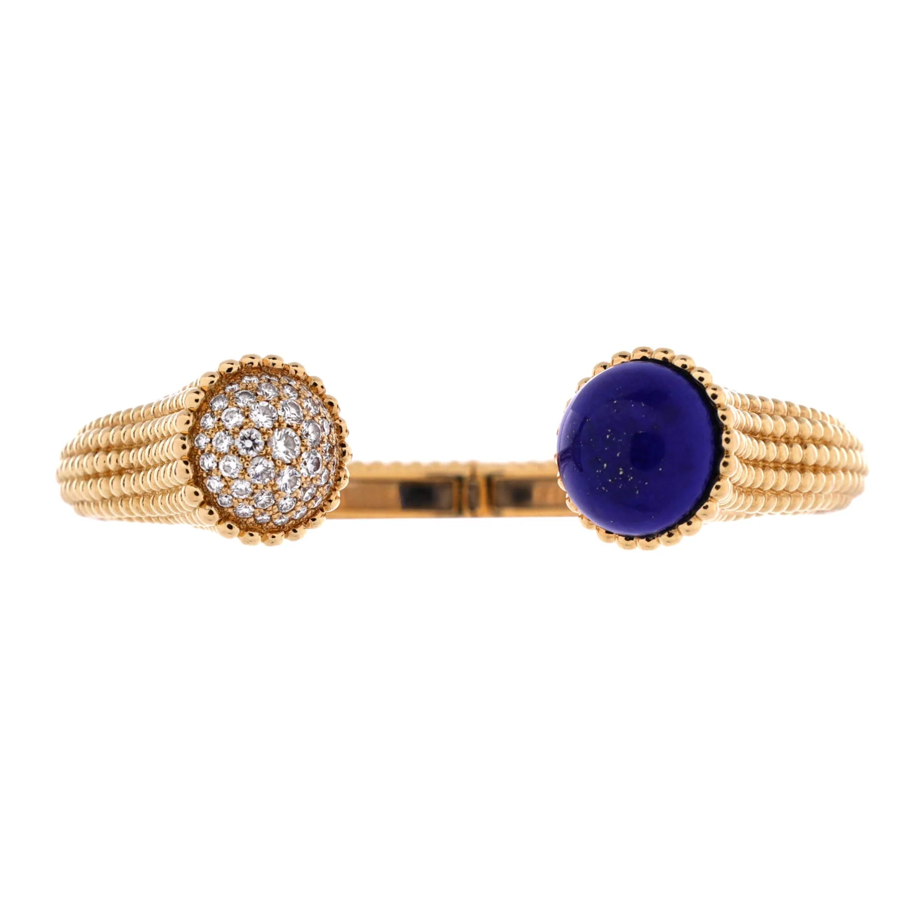 Perlee Couleurs Bracelet 18k Yellow Gold with Lapis Lazuli and Diamonds