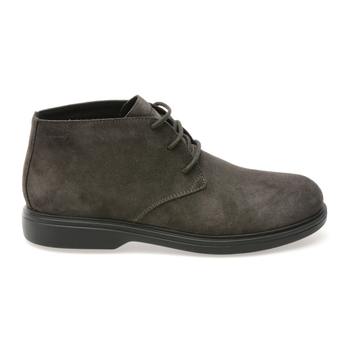 Ghete GEOX gri, U16DCB, din piele intoarsa