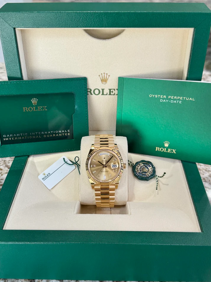 Rolex Day Date 40 Yellow Gold Champagne Dial m228238 0005