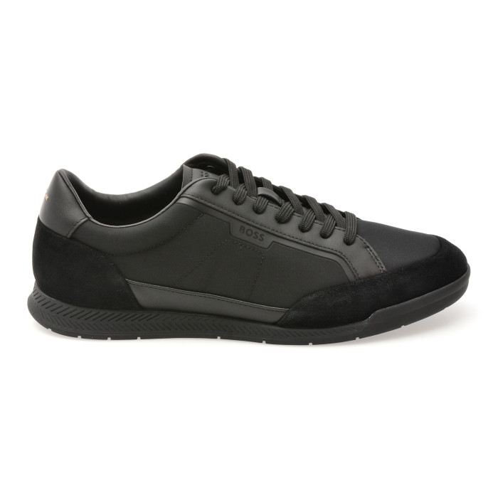 Pantofi sport BOSS negri, 8864, din material textil