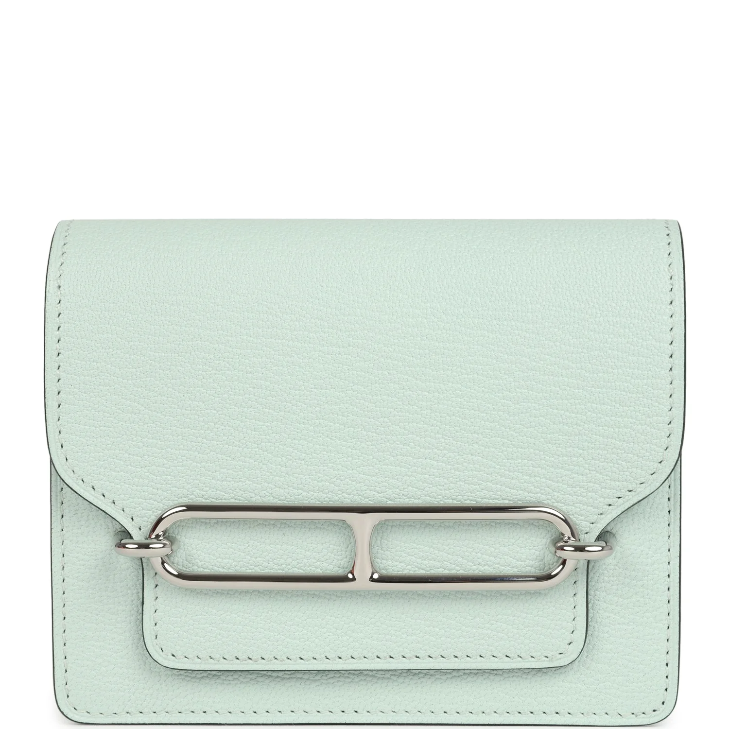 Hermes Roulis Slim Wallet Vert Fizz Chevre Palladium Hardware