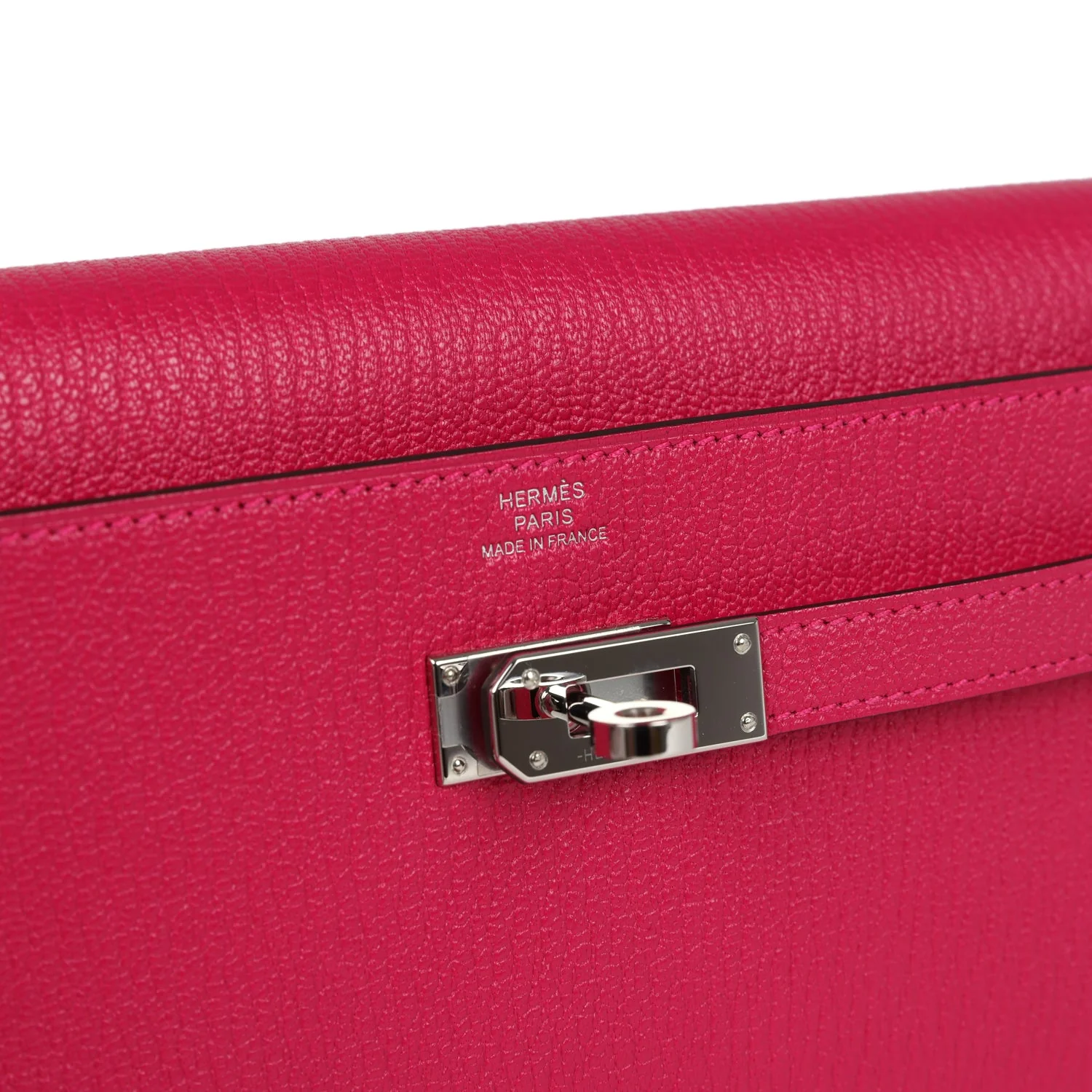Hermes Kelly Wallet To Go Rose Mexico Chevre Palladium Hardware