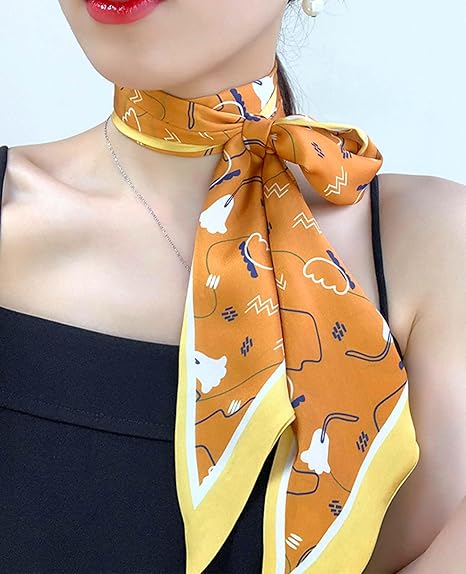 ELOWYNNE Satin Neck Scarf for Women