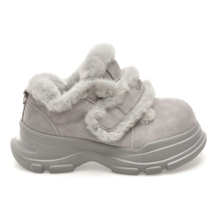 Pantofi GRYXX gri, 2205, din piele intoarsa