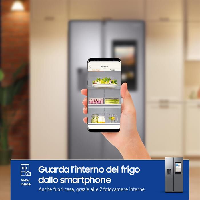 SAMSUNG - Frigorifero side by side RS90F66BETEF Classe E-Inox Spazzolato