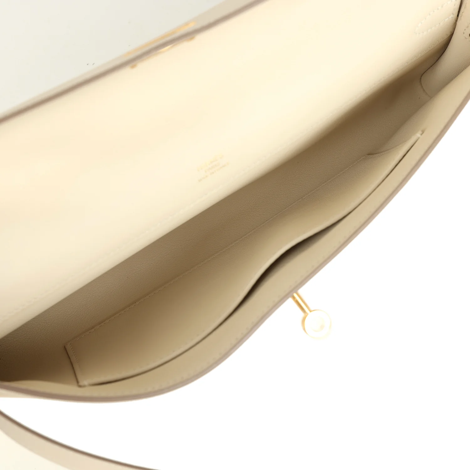 Hermes Kelly Cut Craie Swift Gold Hardware