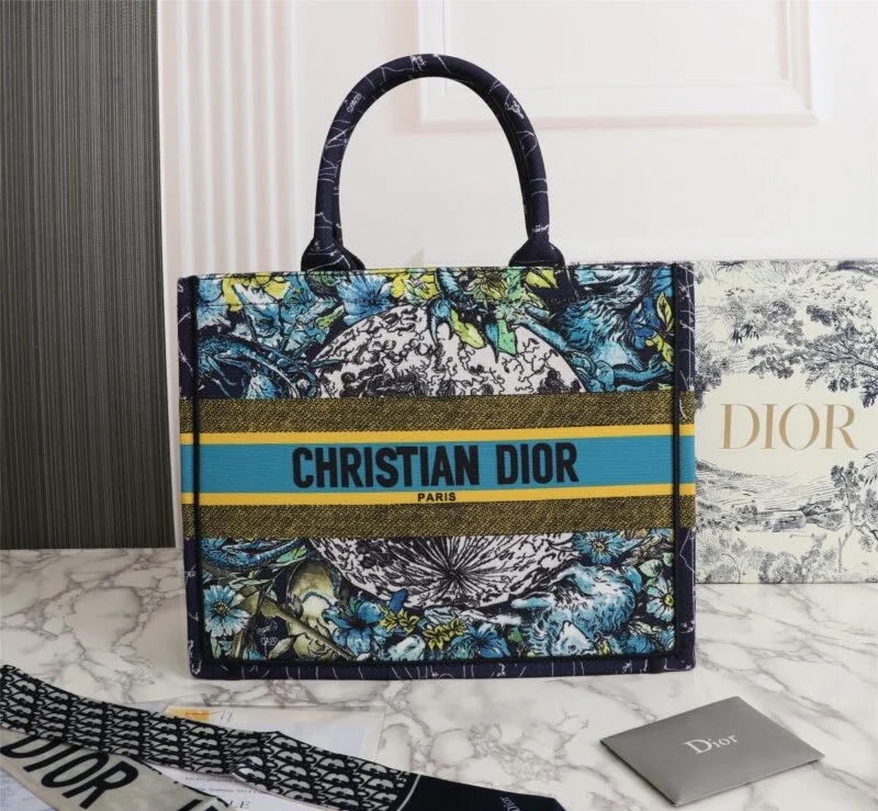 Dior Blue Medium/Large Dior Book Tote- 36/42Cm