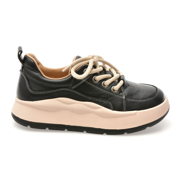 Pantofi sport EPICA negri, 68628, din piele naturala