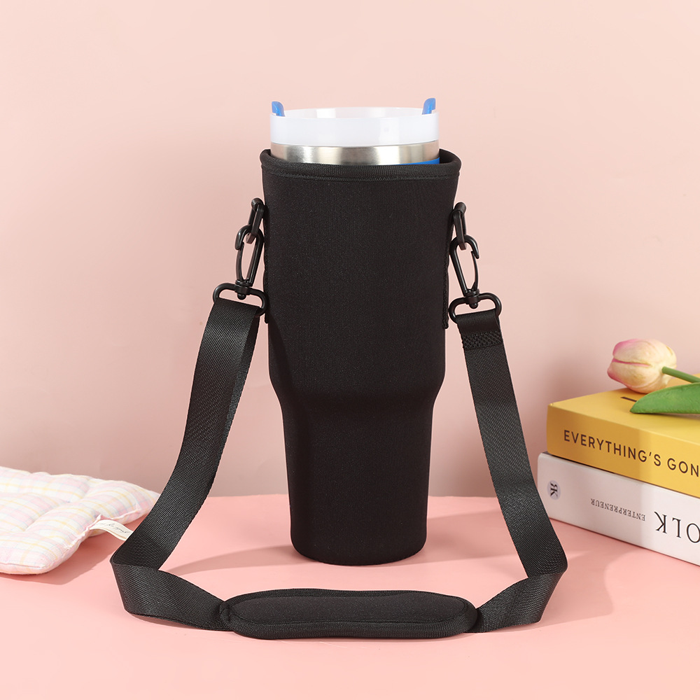 Large insulated water bottle sleeve, crossbody ice cream cup sleeve, car sports water bottle protective sleeve, Stanley water bottle bag, cup sleeve