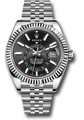Rolex,Sky-Dweller Oyster Perpetual White Rolesor Sky-Dweller Watch - Black Index Dial - Jubilee Bracelet - 326934 bkij