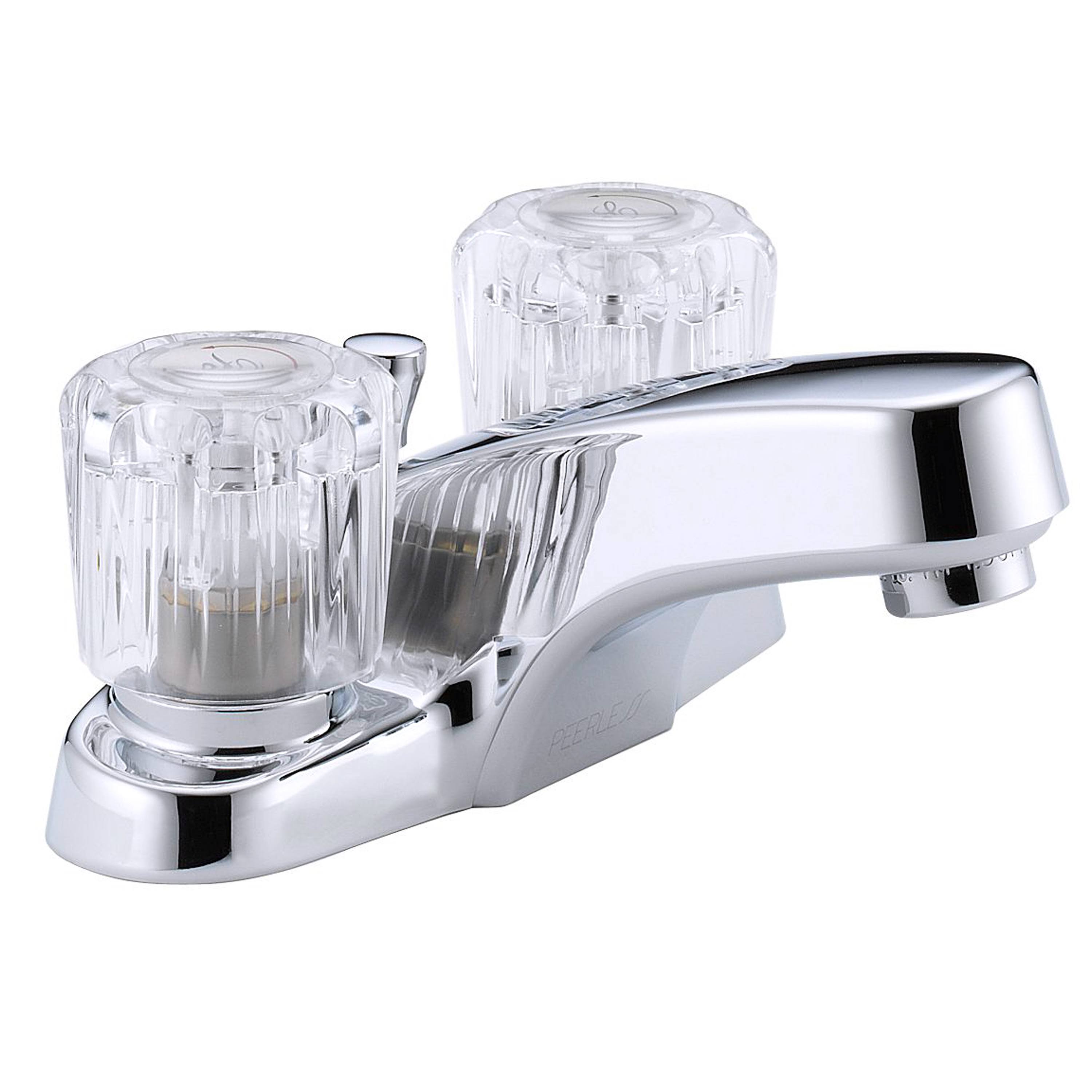 Peerless Centerset Bathroom Faucet with Double Knob Handles