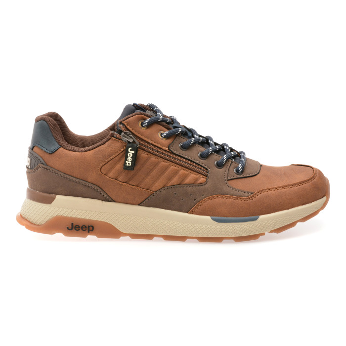 Pantofi sport JEEP maro, M52140A, din piele ecologica