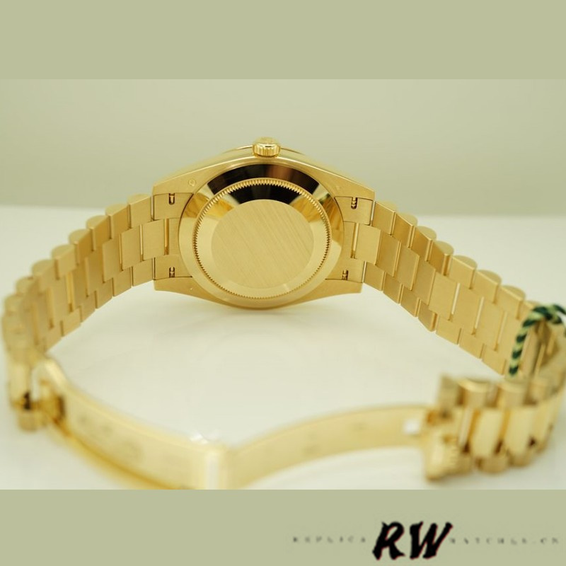 Rolex Day-Date 228398TBR Champagne Roman Numeral Dial Diamond Bezel 40mm Mens Replica Watch