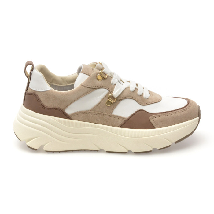Pantofi sport GEOX albi, D36UFE, din piele naturala