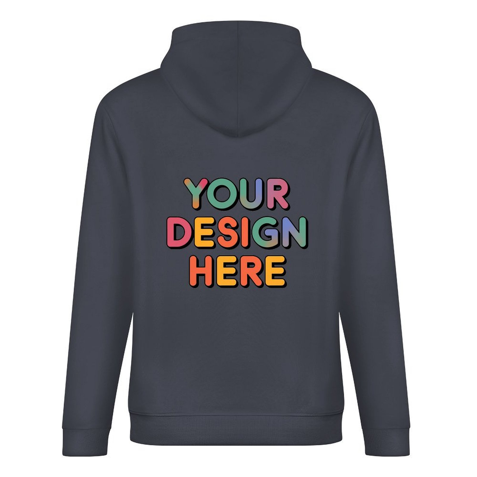 Customized Men’s Pure Cotton Hooded Sweater (Unisex) with Back Print
