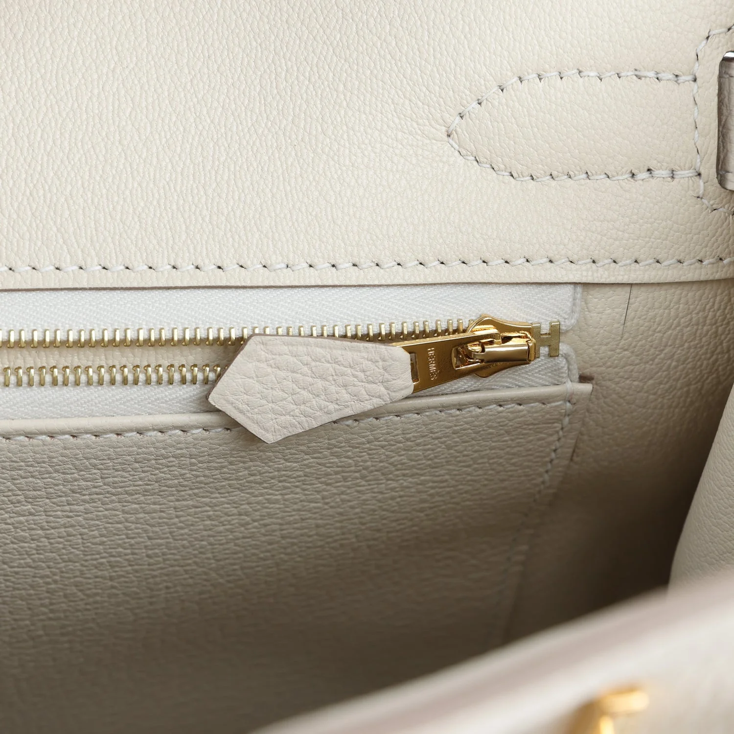 Hermes Birkin 30 Craie Togo Gold Hardware