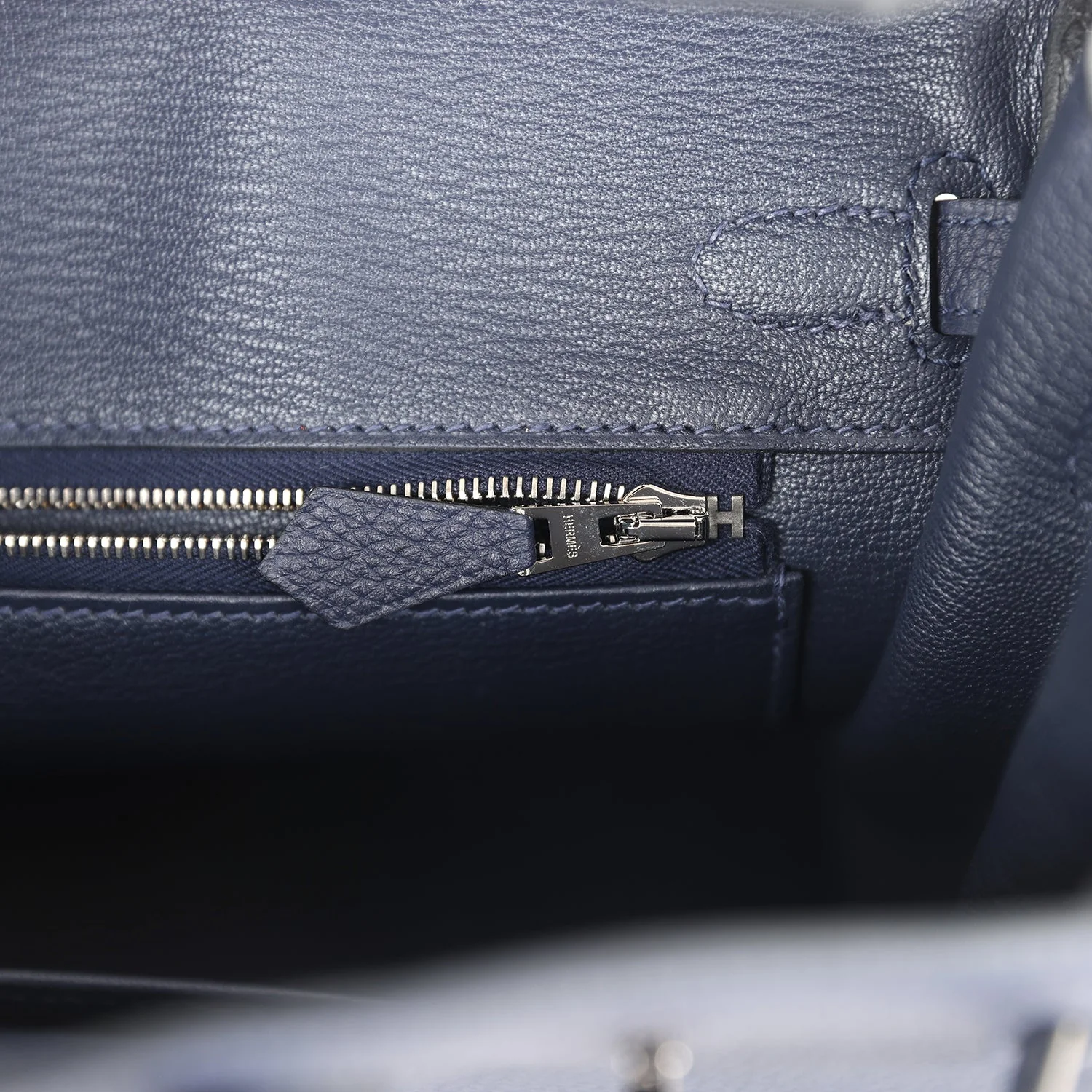 Hermes Birkin 25 Bleu Nuit Togo Palladium Hardware
