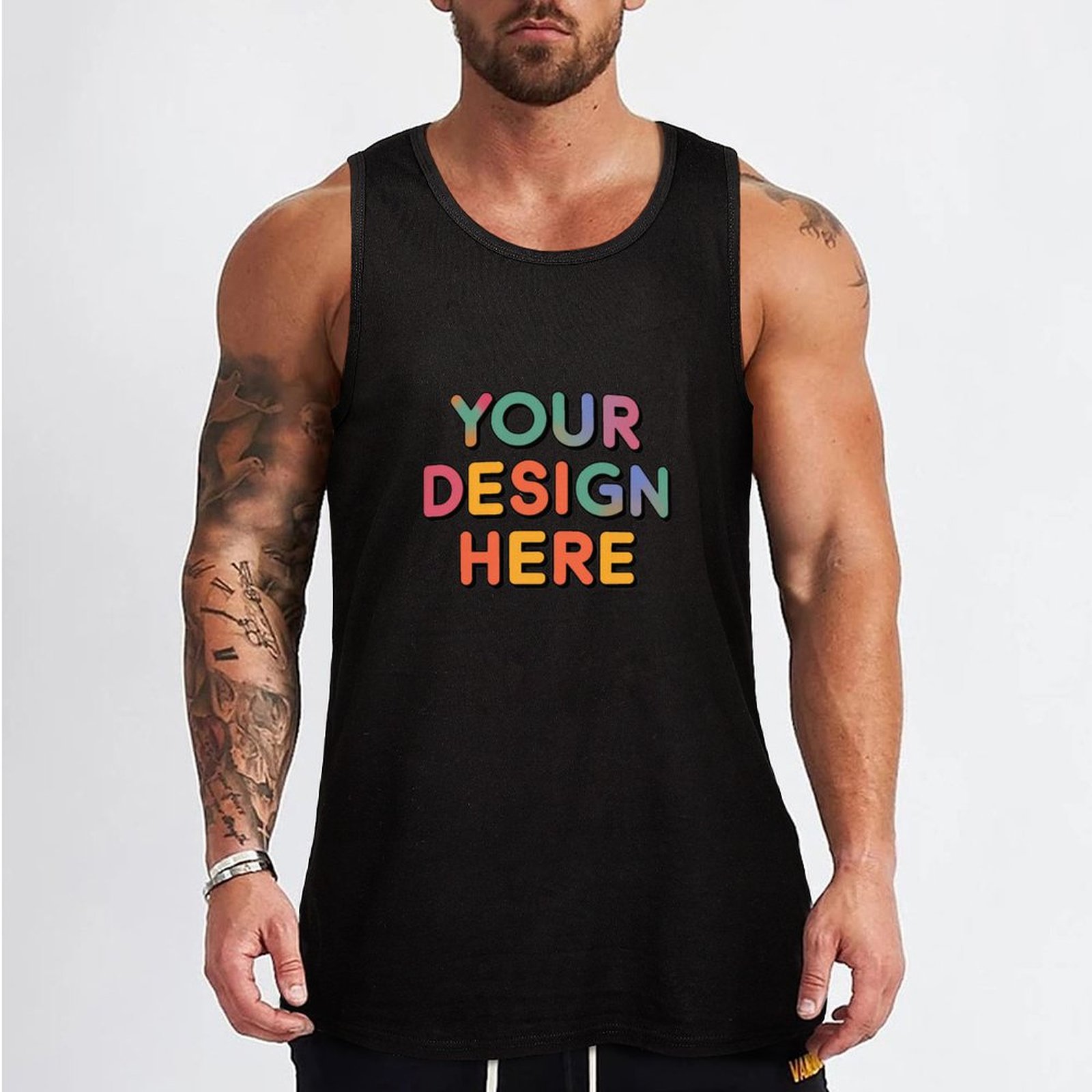 Custom Men’s Comfortable 100% Cotton Tank Top for Daily Use